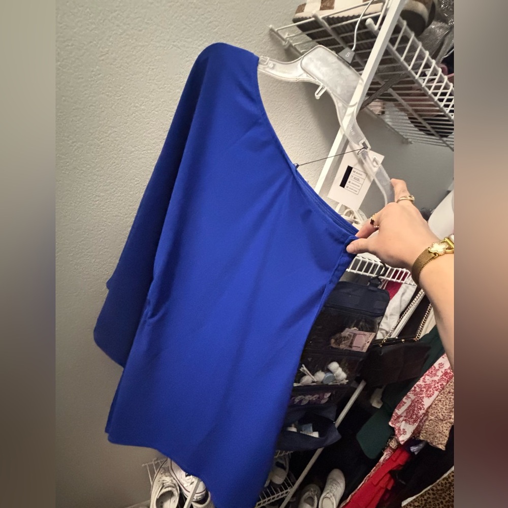 Vibrant Blue One-Shoulder Top